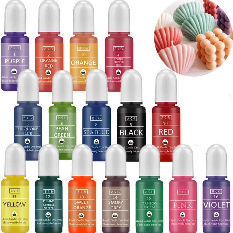Soy Wax Pillar Blend - 10 ml/Flasche Kerzenwachs Pigment Farbstoff Ungiftiges