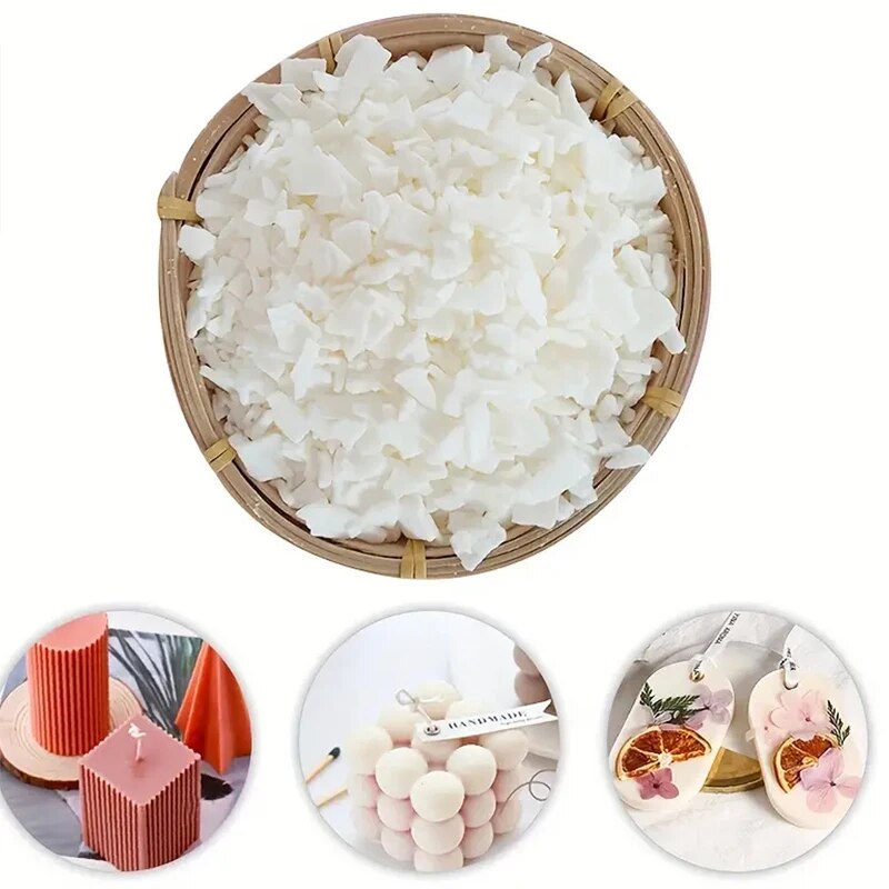 Soy Wax Pillar Blend - 200G/1LB Natürliches Sojawachs-Kerzenmaterial für DIY-Kerzenherstellung, rauchfreie