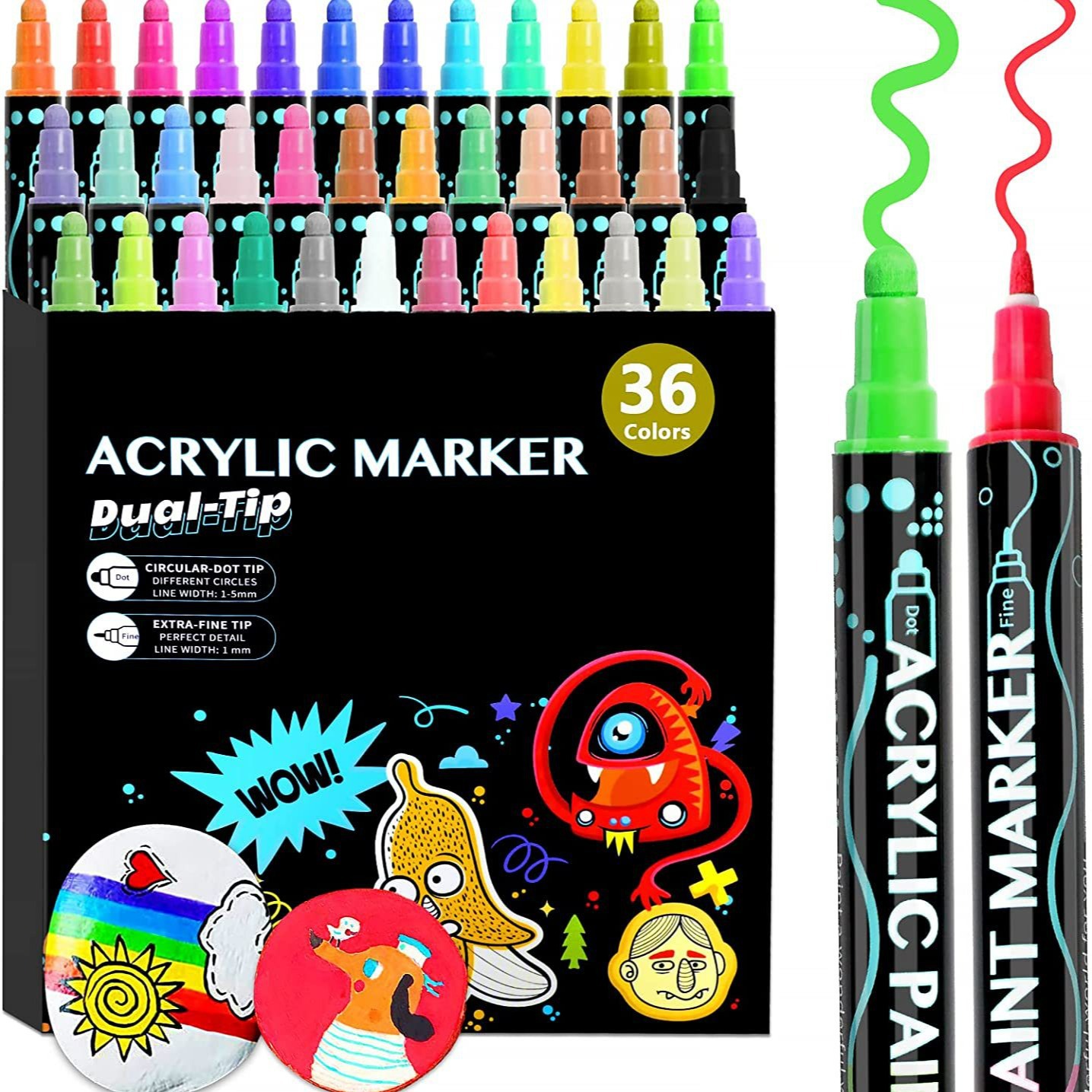 Copic Marker Classic - 12/24/36/26/48/60 Farben Dual Tip Acryl Farbe