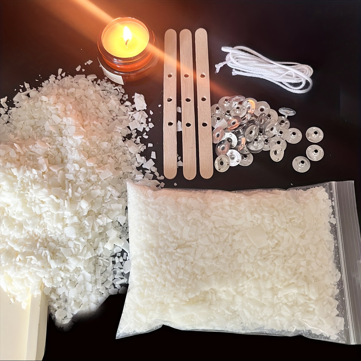 Soy Wax Pillar Blend - Kerzenherstellungssets, 100 g, Sojawachs, DIY-Kerzenherstellung, duftendes