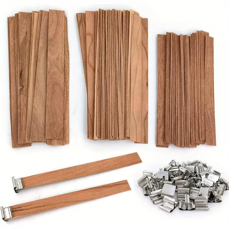 Soy Wax Pillar Blend - Kerzendochte aus natürlichem Holz, Holzdocht mit