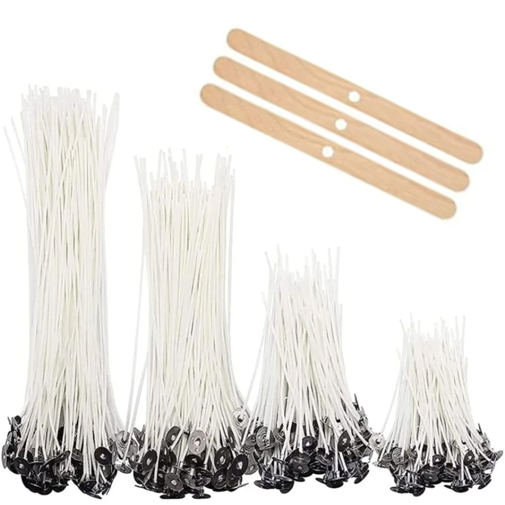Soy Wax Pillar Blend - 53-teiliger Kerzendochtehalter aus gewachster Baumwolle, Kerzendochte-Set