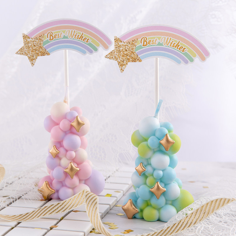 Bunte Ballon-Säulenkerzen, Geb – Paraffin Candle Wax Bewertung und Preis