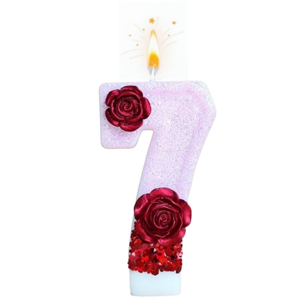 Nummerierte Rosa Glitzer Rote  – Paraffin Candle Wax Bewertung und Preis